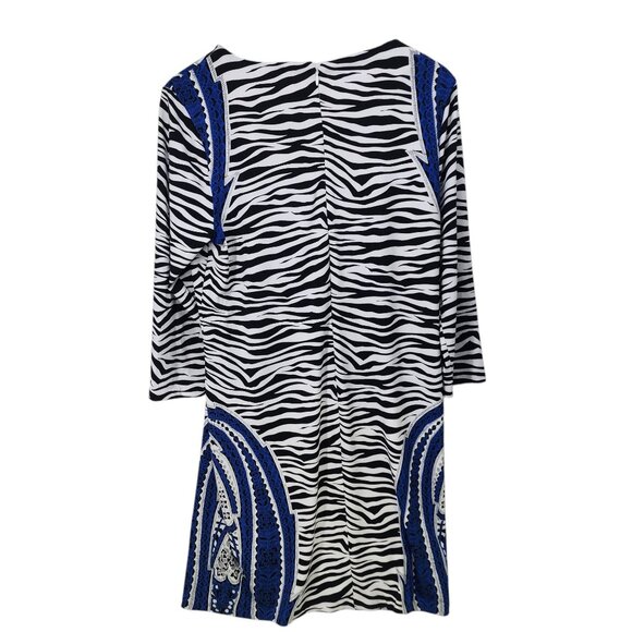 Michael Michael Kors‎ Zebra & Paisley Print Dress L Polyester/Elastane - Picture 2 of 9